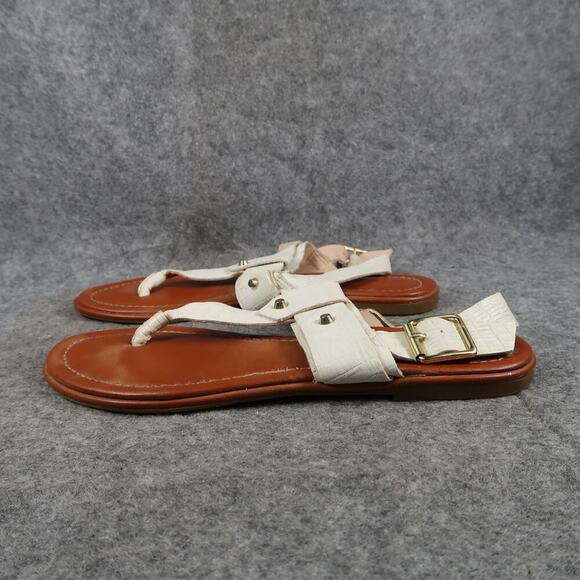 Joe Boxer Shoes Womens 8 Sandal Slingback Casual Flat Comfort Buckle Strap White - Picture 3 of 11